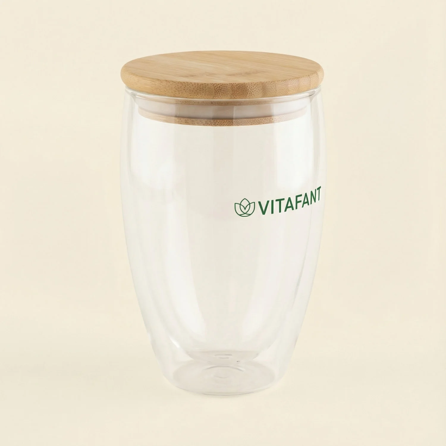 Doppelwandiges Glas + Bambus Deckel - Image 2